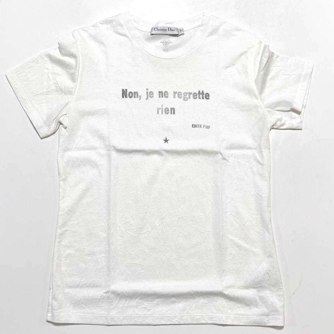 【美品】Dior ホワイト テキスト プリントTシャツ 半袖　Mサイズ