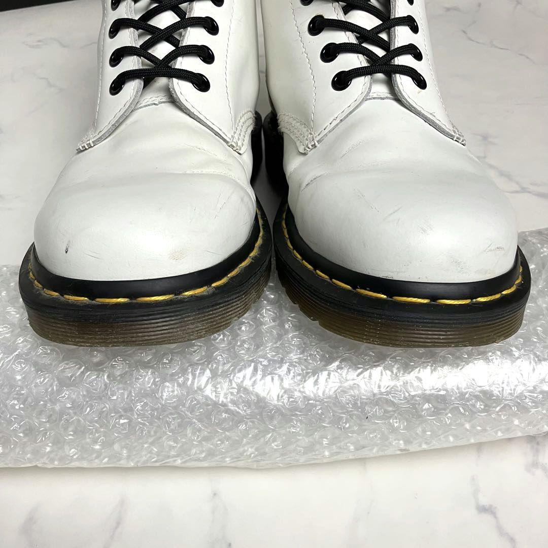 ドクターマーチン 8ホールブーツ 11822 ホワイトレザー UK8