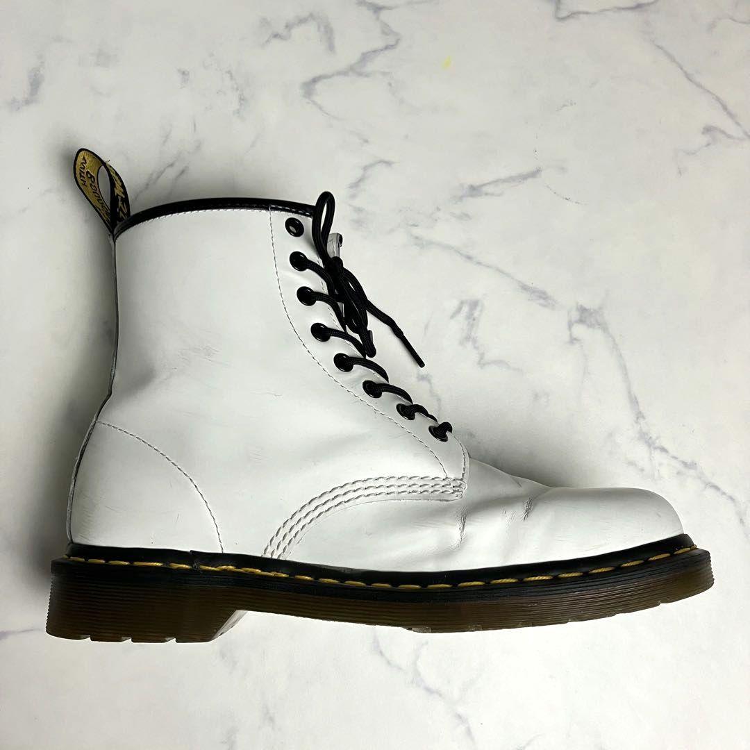 ドクターマーチン 8ホールブーツ 11822 ホワイトレザー UK8