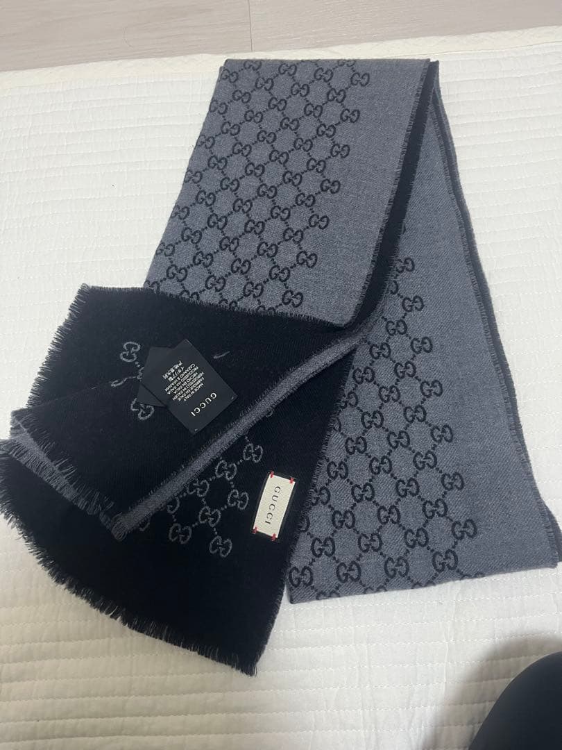 GUCCI ロゴパターン マフラー 33x175cm