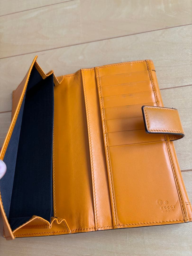 gucci 長財布 オレンジ