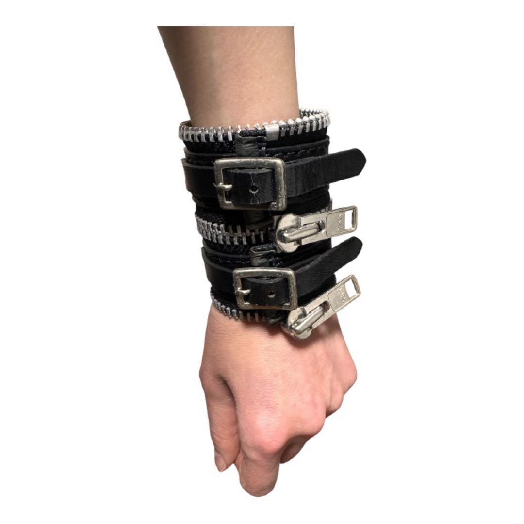 LIMI feu リミフゥ レザーブレスレット 黒　アーカイブ ヨウジ系