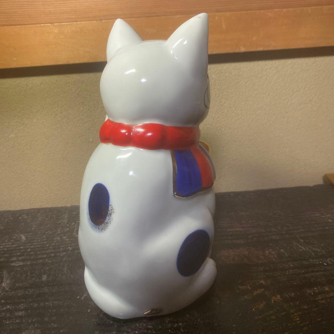 陶器製 招き猫 置物 約23cm11cm12cm