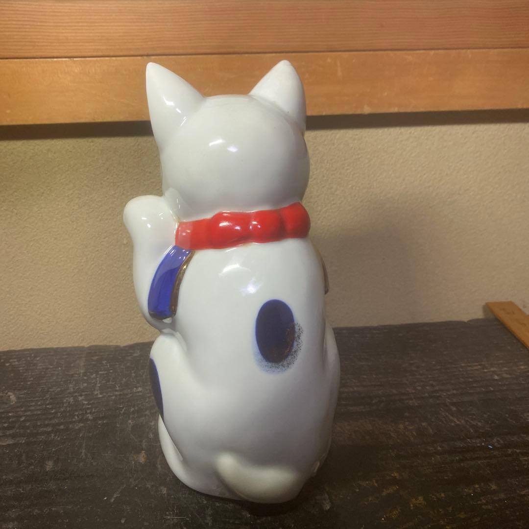 陶器製 招き猫 置物 約23cm11cm12cm