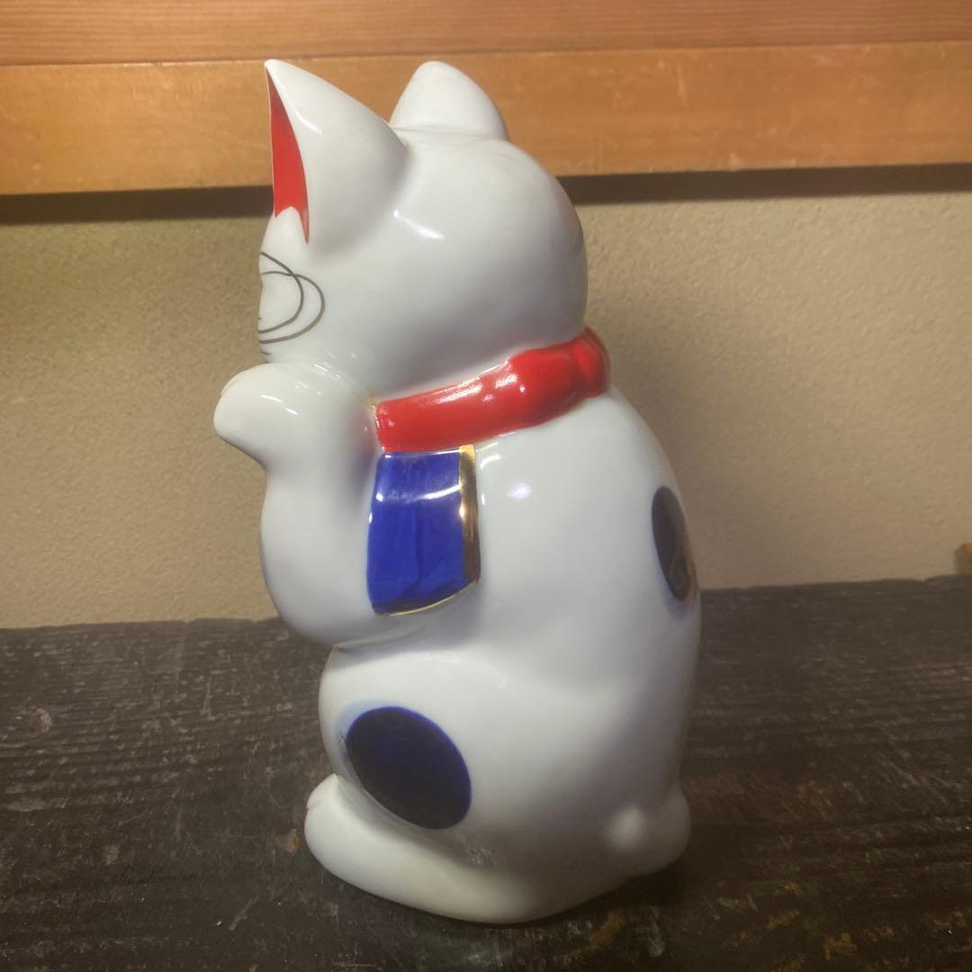 陶器製 招き猫 置物 約23cm11cm12cm