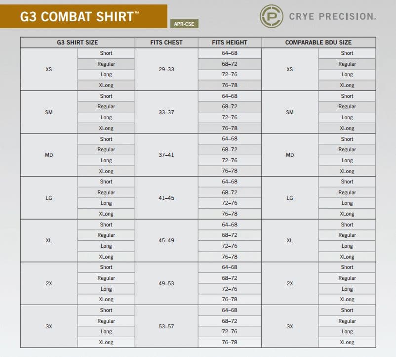 実物　CRYE PRECISION G3 COMBAT SHIRT LGLサイズ