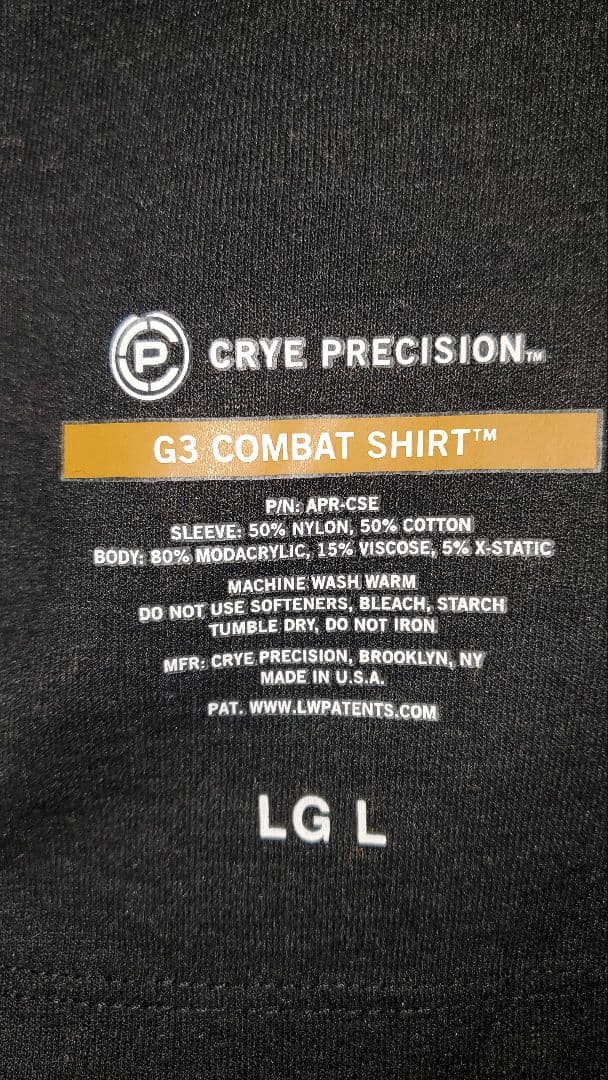実物　CRYE PRECISION G3 COMBAT SHIRT LGLサイズ
