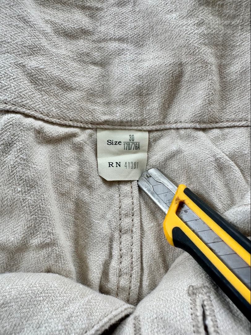 【RRL ダブルアールエル】ハーフパンツ　綿麻　ベージュ　30インチ