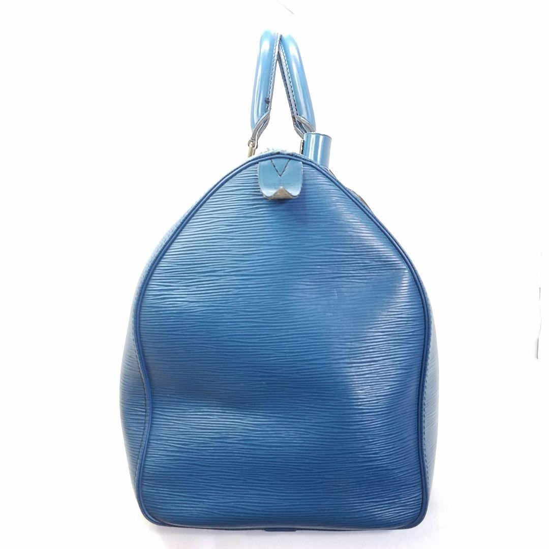 ルイヴィトン エピ キーポル45 トレドブルー ボストンバッグ 青 旅行かばん