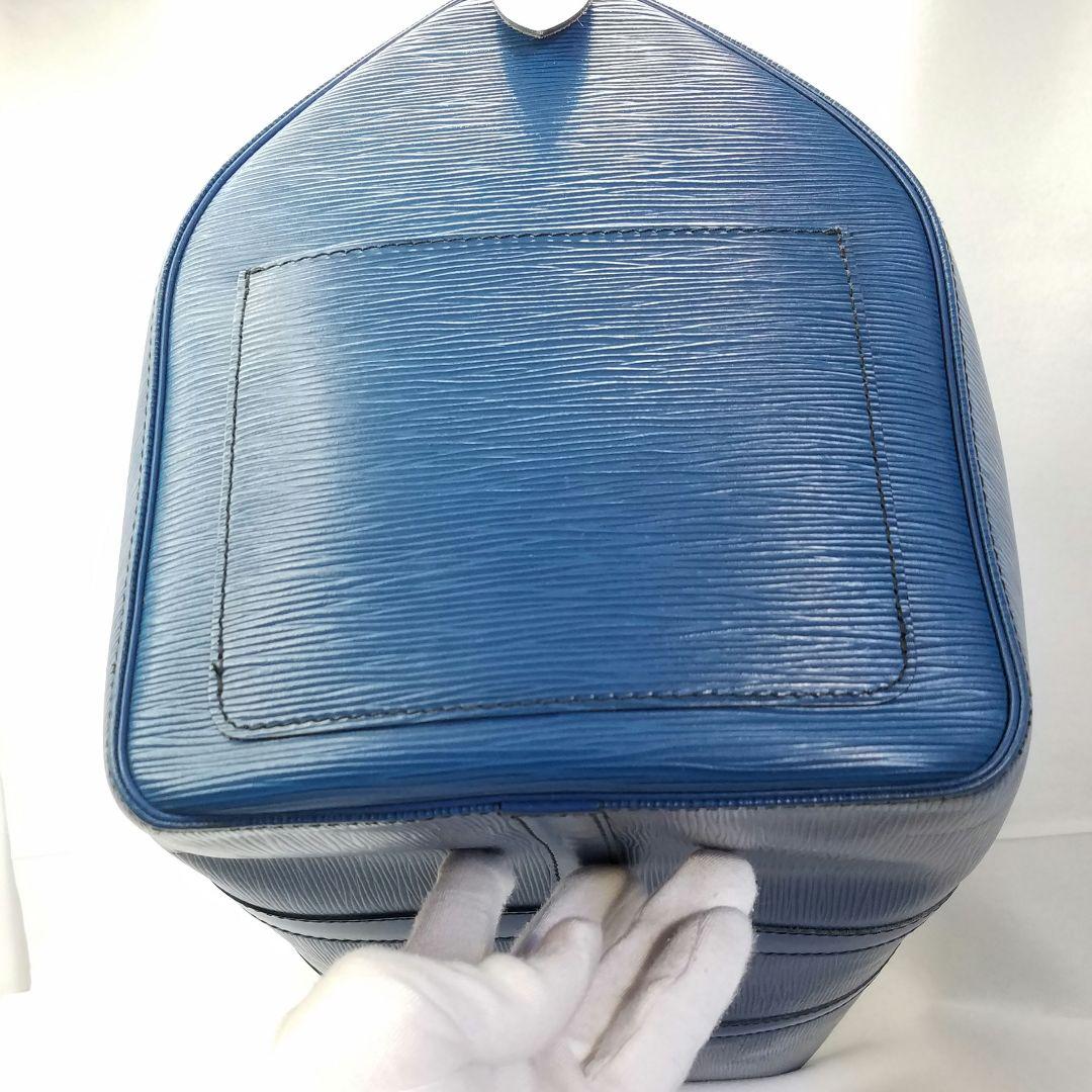 ルイヴィトン エピ キーポル45 トレドブルー ボストンバッグ 青 旅行かばん