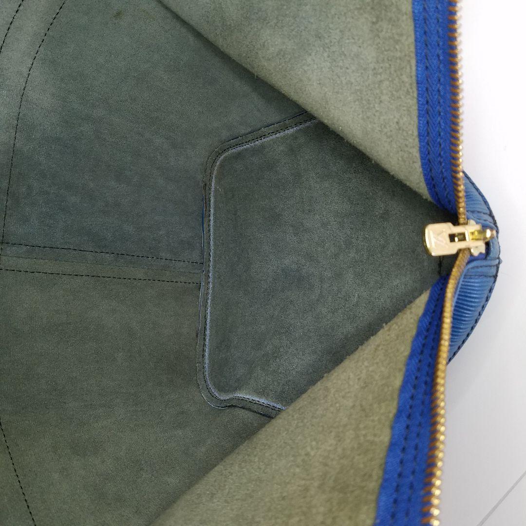 ルイヴィトン エピ キーポル45 トレドブルー ボストンバッグ 青 旅行かばん