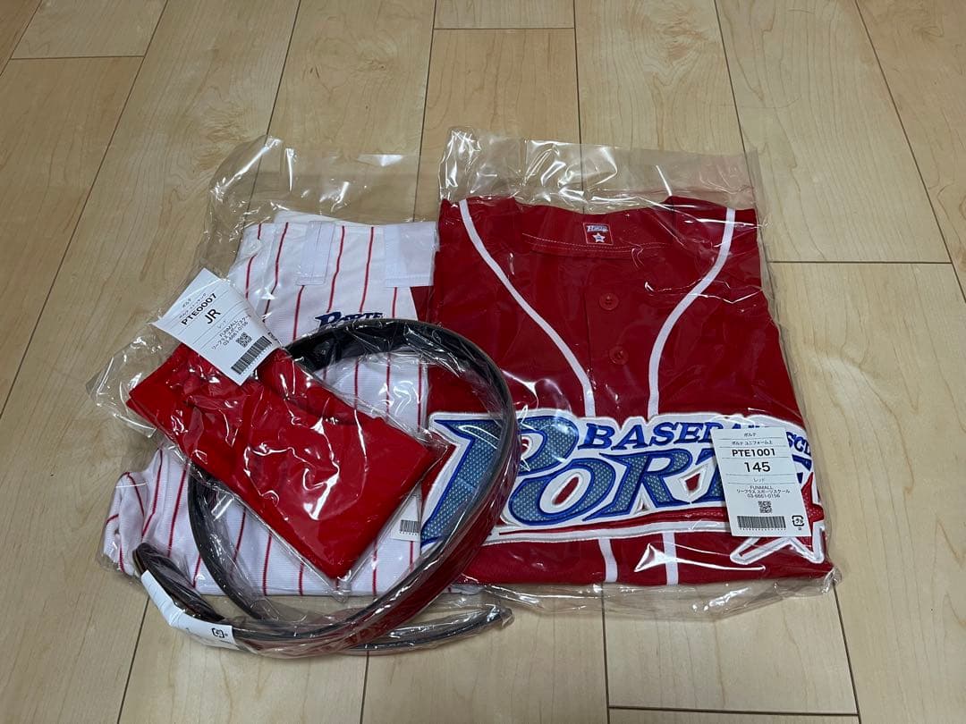 【新品未使用品】野球チーム ポルテ ユニフォーム