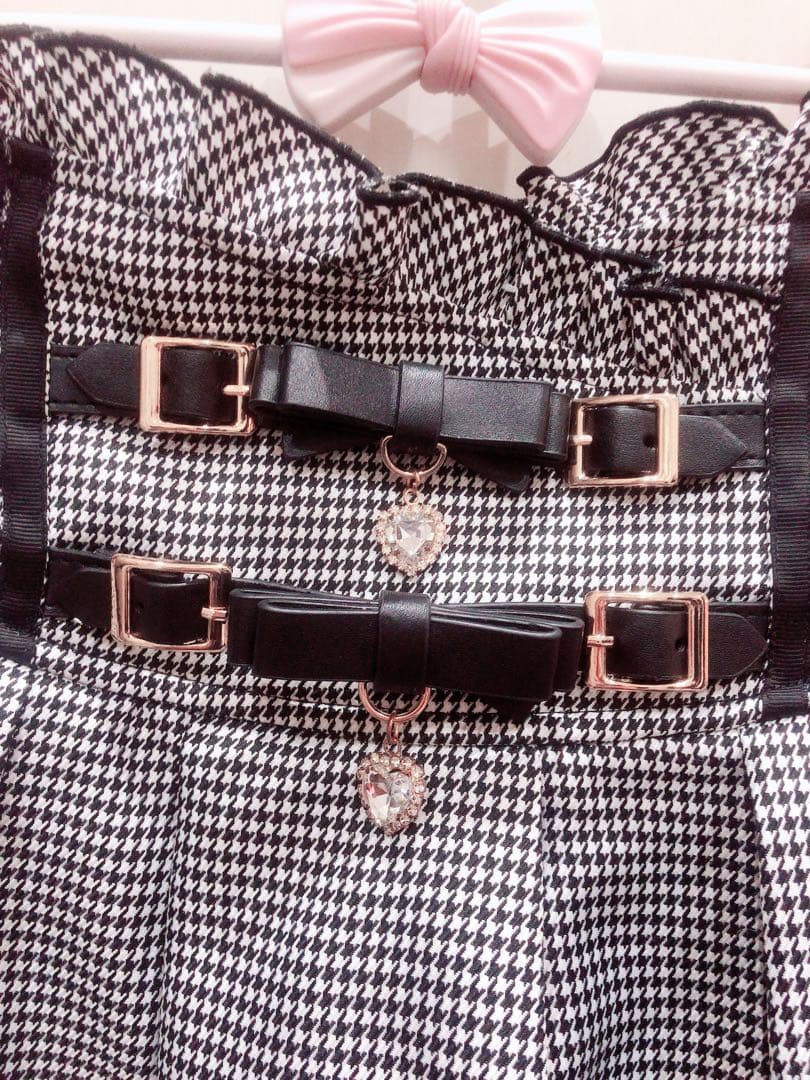 リズリサ♥2連リボンベルトスカパン♥グレー