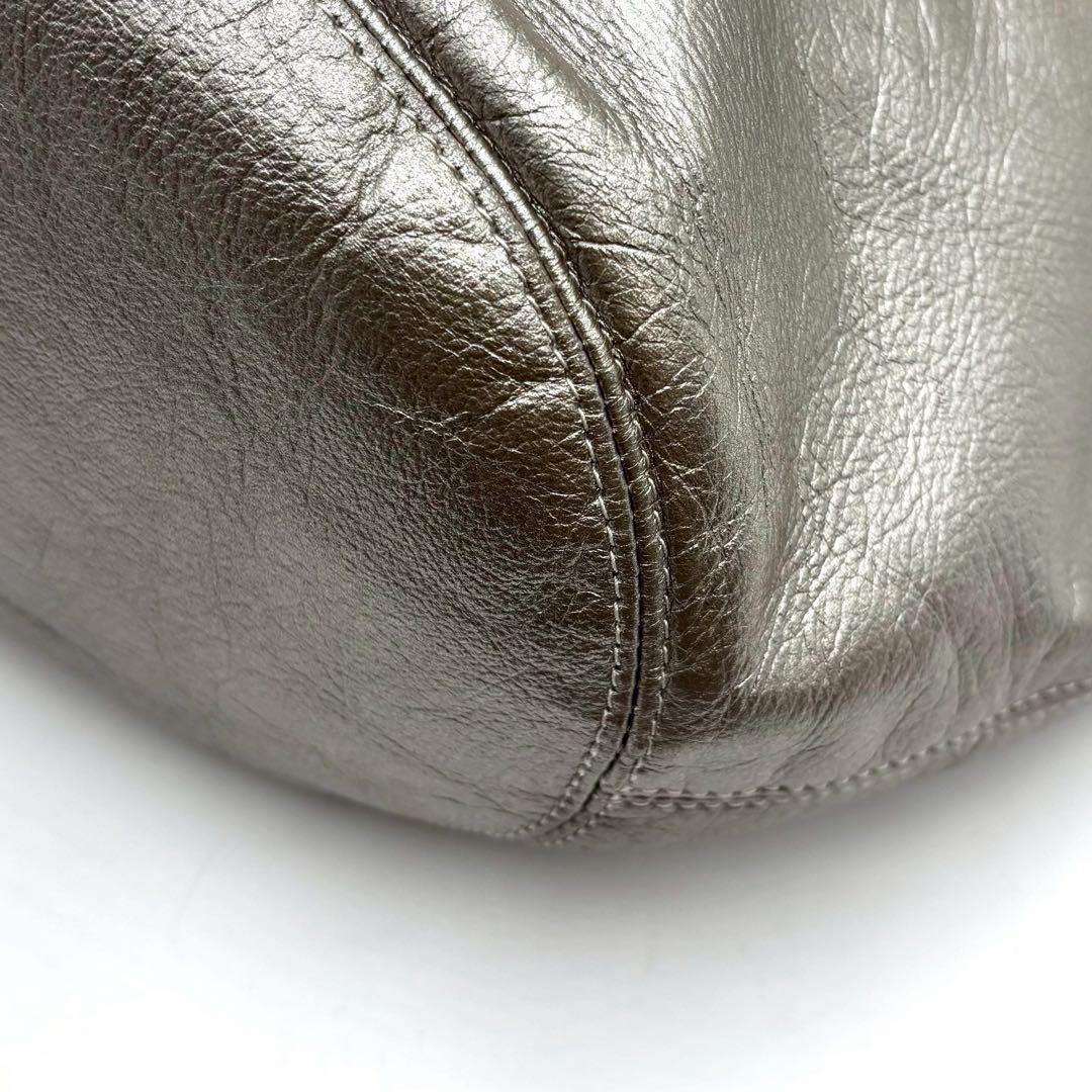 【美品】 ear PAPILLONNER うさぎ ハンド バッグ シルバー