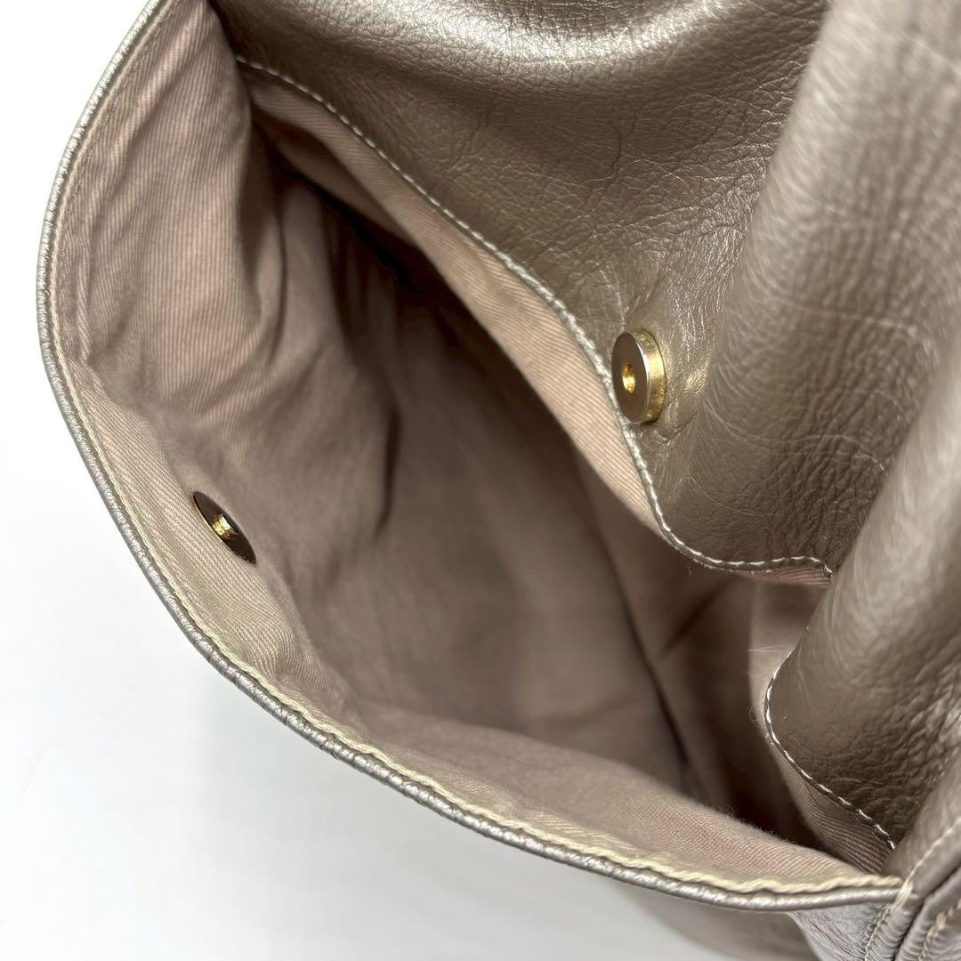 【美品】 ear PAPILLONNER うさぎ ハンド バッグ シルバー