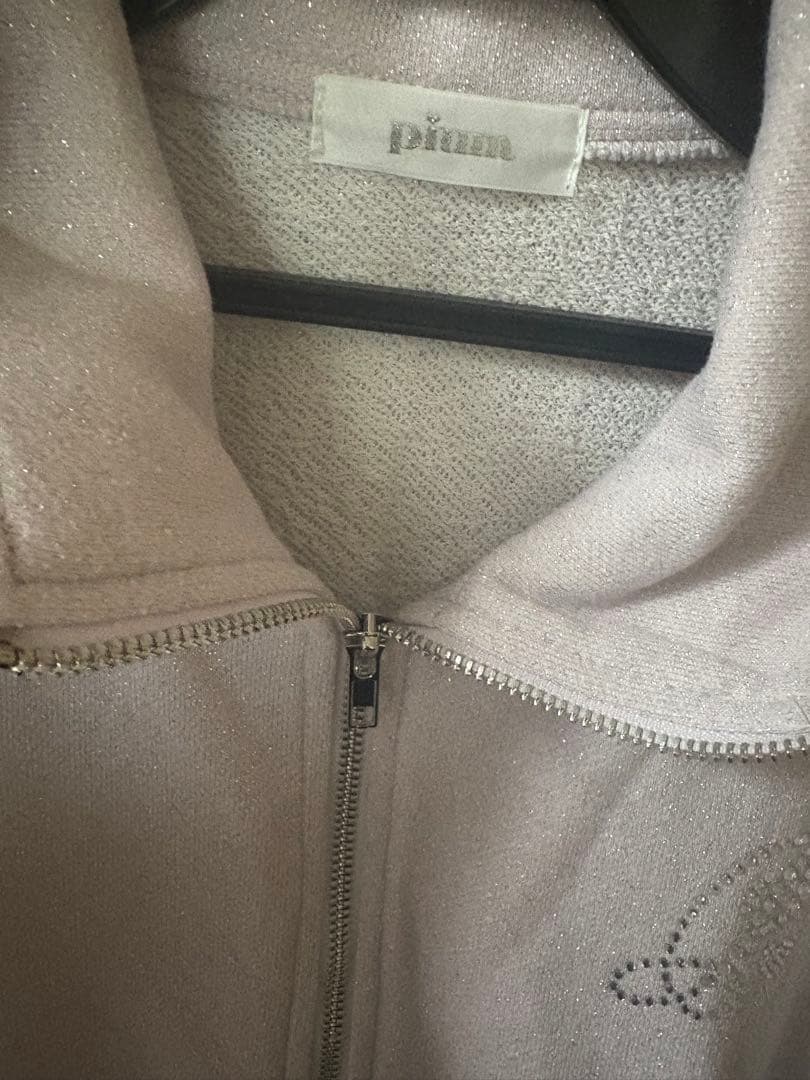 pium 新品未使用 ダブルラインビジュープリントジップスウェット