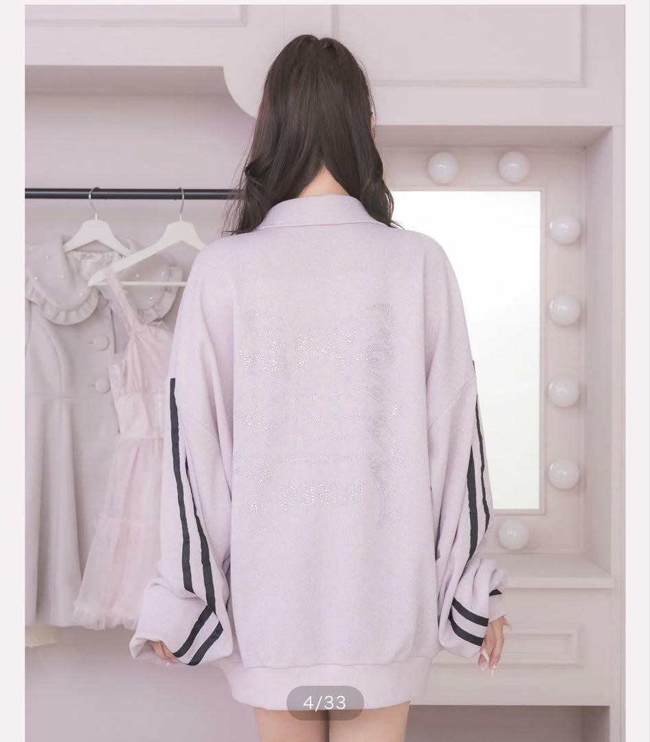 pium 新品未使用 ダブルラインビジュープリントジップスウェット