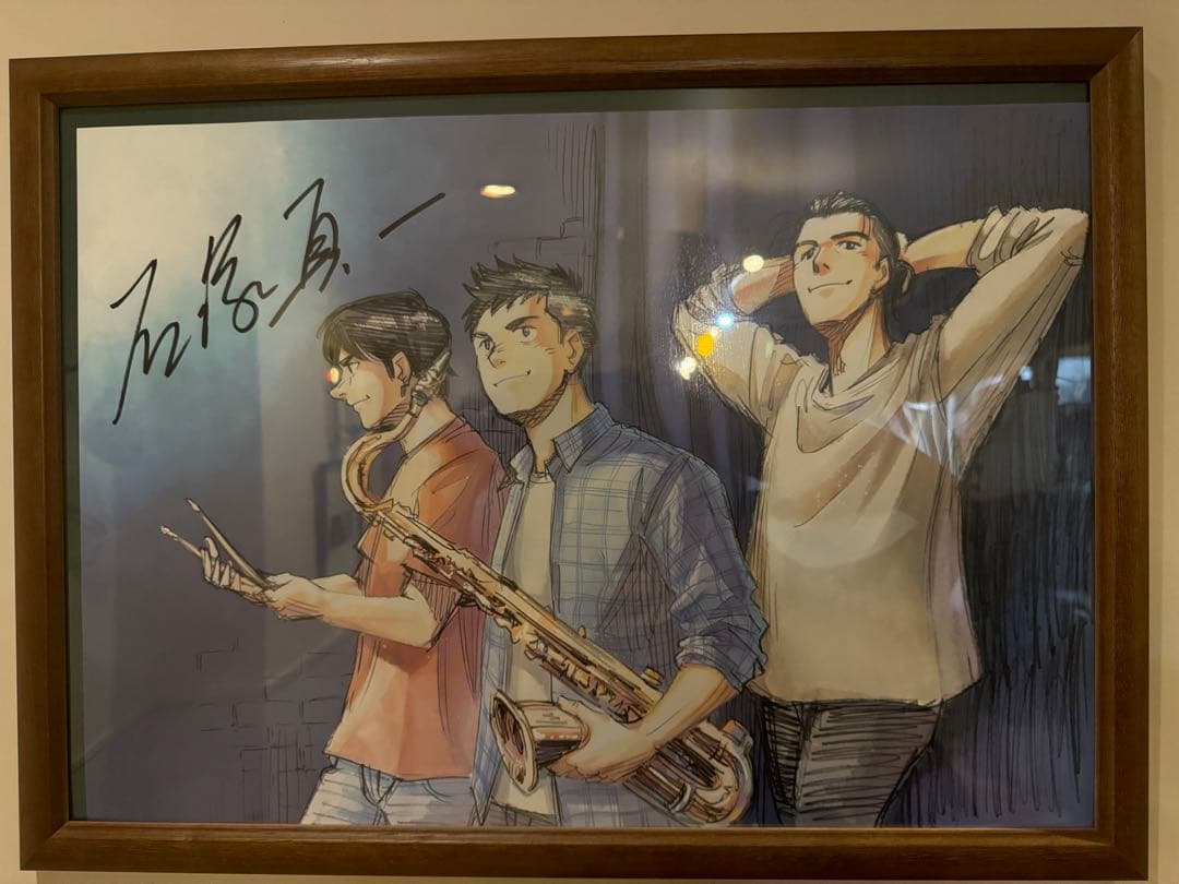 【複製原画】ブルージャイアント　サイン入り