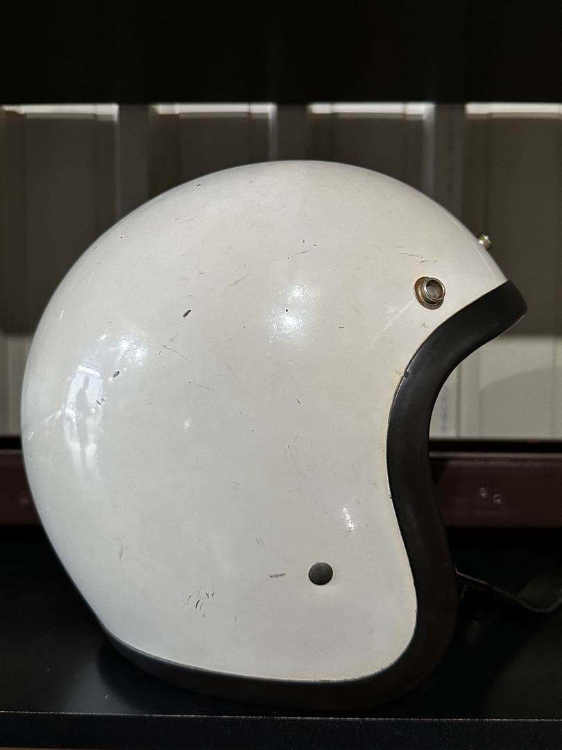 希少　70年代BELL R-T ホワイト ジェットヘルメット