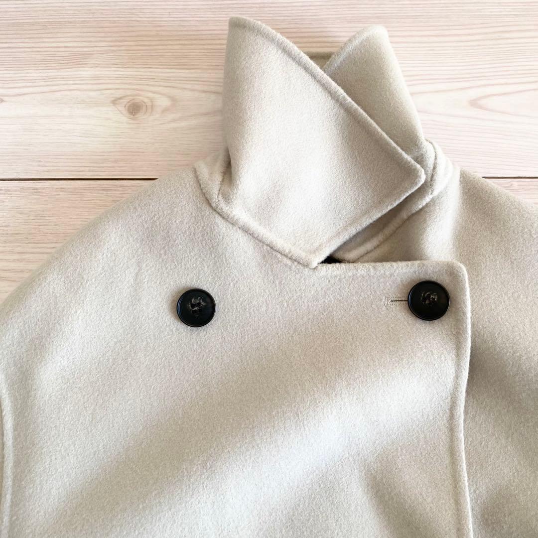 美品 タグ付 Theory ダブルフェイス ウールカシミヤ Pコート ゆったり