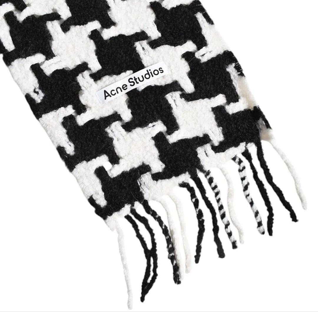 新品未使用 Acne Studios ハウンドトゥースマフラー