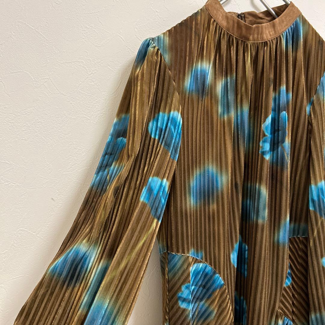 ワンピース Ameri VINTAGE MILA VELOUR CUT DRESS M