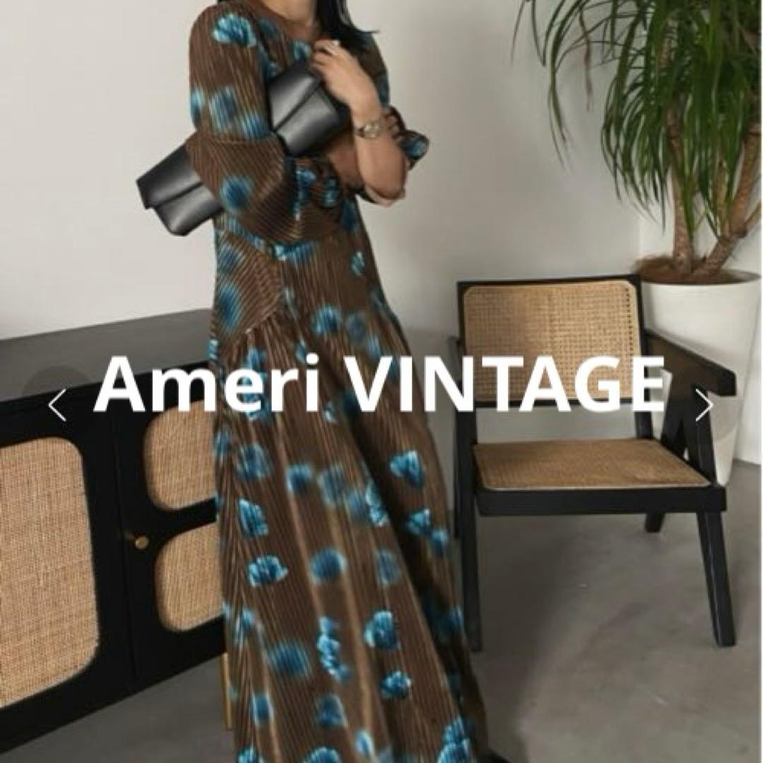 ワンピース Ameri VINTAGE MILA VELOUR CUT DRESS M