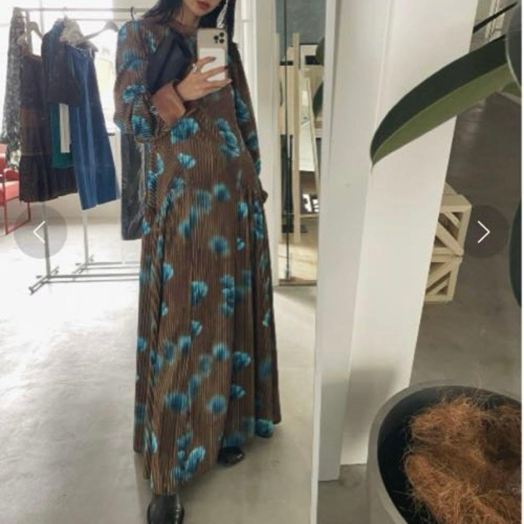 ワンピース Ameri VINTAGE MILA VELOUR CUT DRESS M