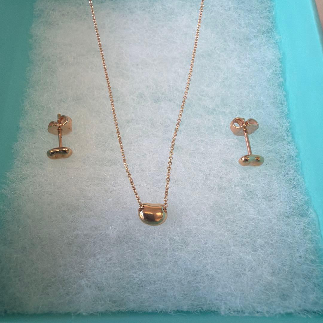 Tiffany & Co. ネックレス ピアス ビーンデザイン K18PG