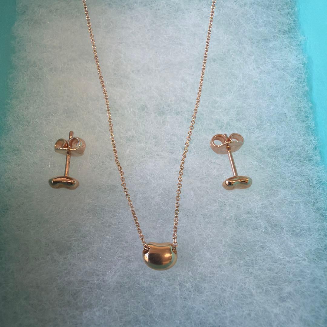 Tiffany & Co. ネックレス ピアス ビーンデザイン K18PG