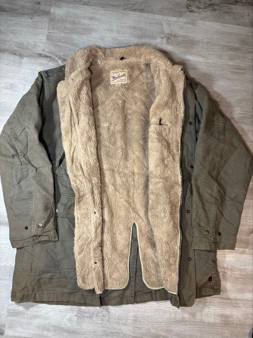 154 【希少USA製】ウールリッチ 裏ボア ダック フィールドコート XL