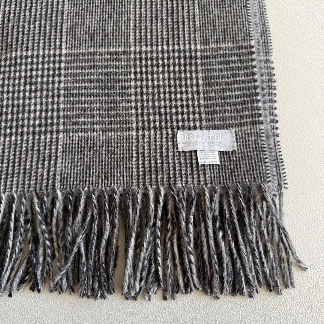 美品　ジョシュアエリス　大判　ストール　マフラー　カシミヤ　グレンチェック
