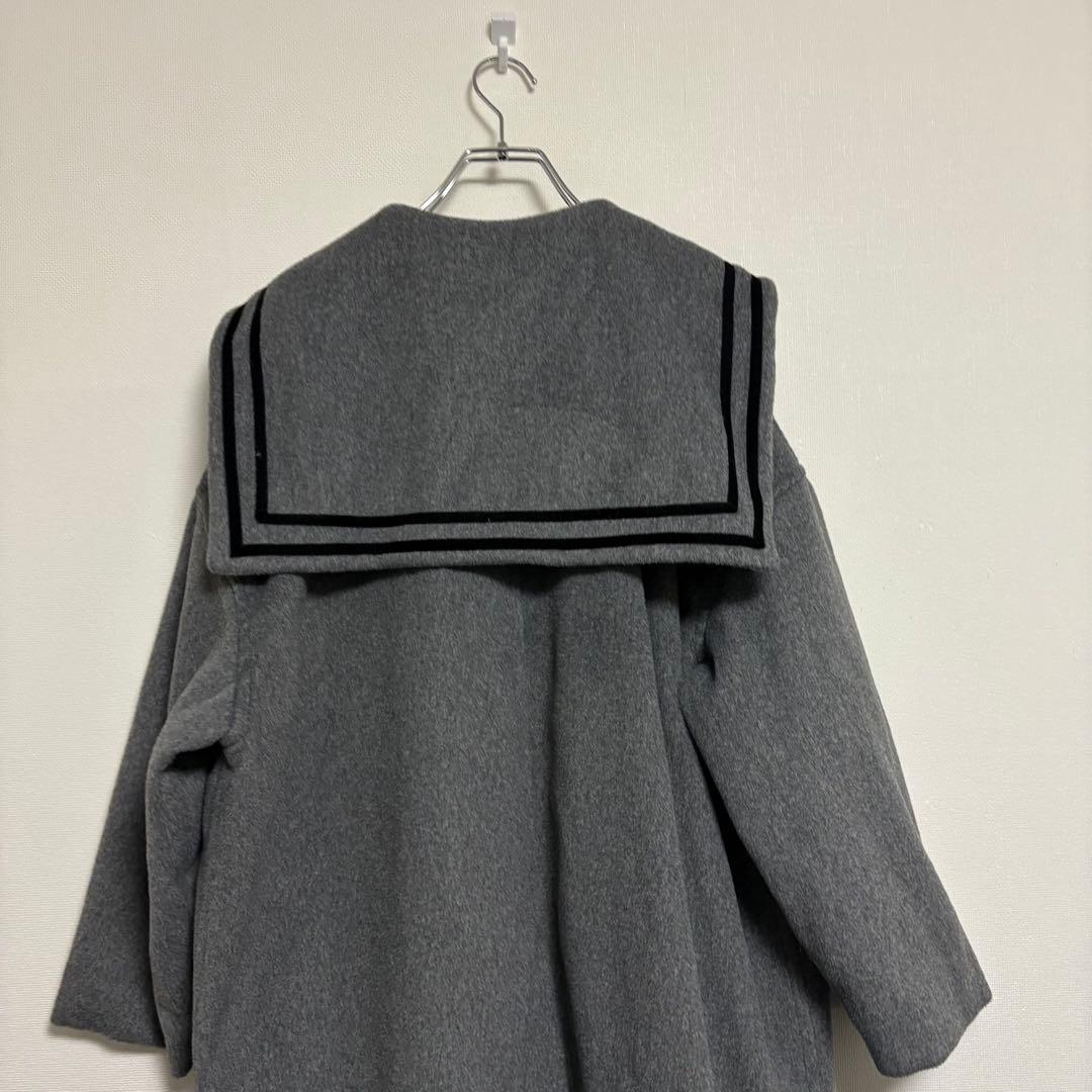 【タグ付き極美品】IMAKOKONI セーラー襟 コート グレー