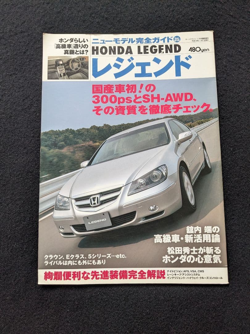 ホンダ　レジェンド　ニューモデル完全ガイド　オプションパーツ　モデューロ　歴史