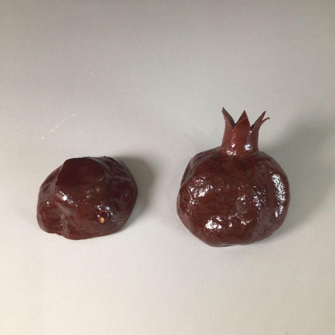 Ｒ８６２　香合　『輪島塗』『池上昭一作』『石榴(ザクロ)香合』　共箱　茶道具