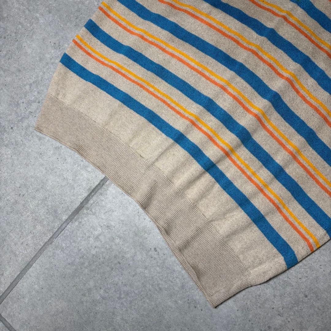 ヴィンテージ　ユーロ　ポロニット　スコットランド製　リネンコットン　90s