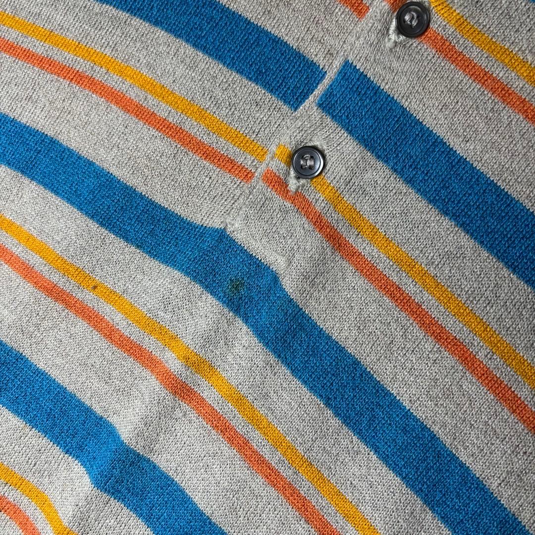 ヴィンテージ　ユーロ　ポロニット　スコットランド製　リネンコットン　90s