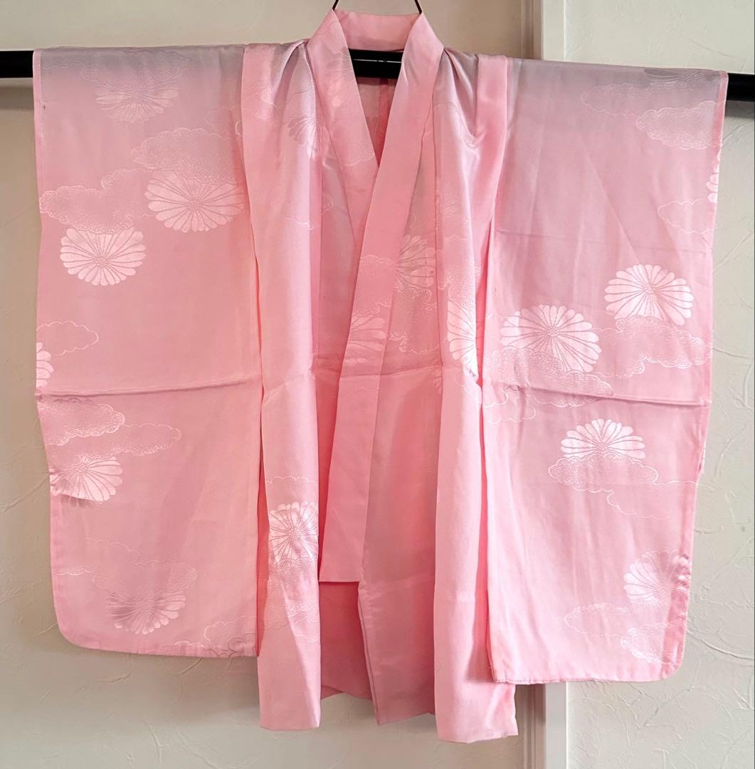 七五三 女の子 着物セット 3歳5歳 アンティーク 金彩入り レトロ柄 長襦袢付