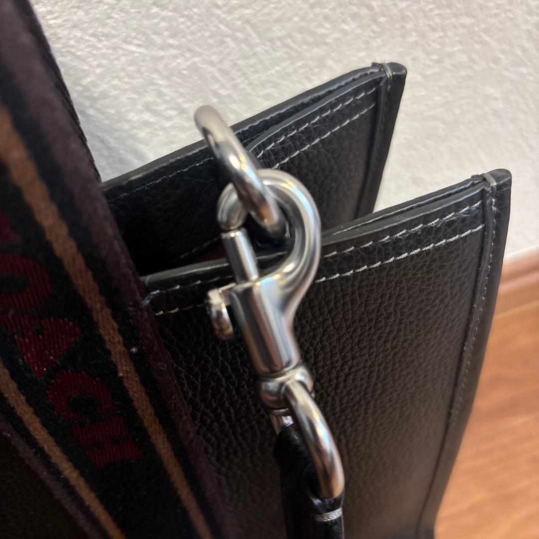 COACH スミス ブラック ショルダー付トートバッグ