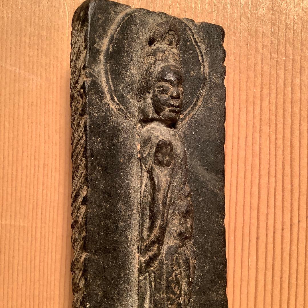 のら猫keep…中国魏國・石仏龕「大魏・菩薩立像」南北朝時代・北斎・北魏・黒石