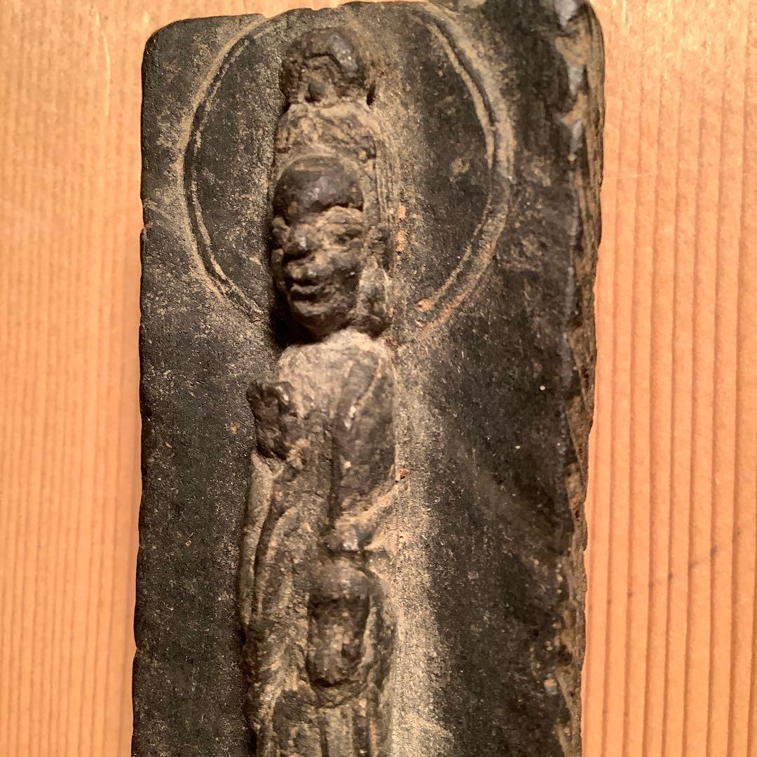 のら猫keep…中国魏國・石仏龕「大魏・菩薩立像」南北朝時代・北斎・北魏・黒石