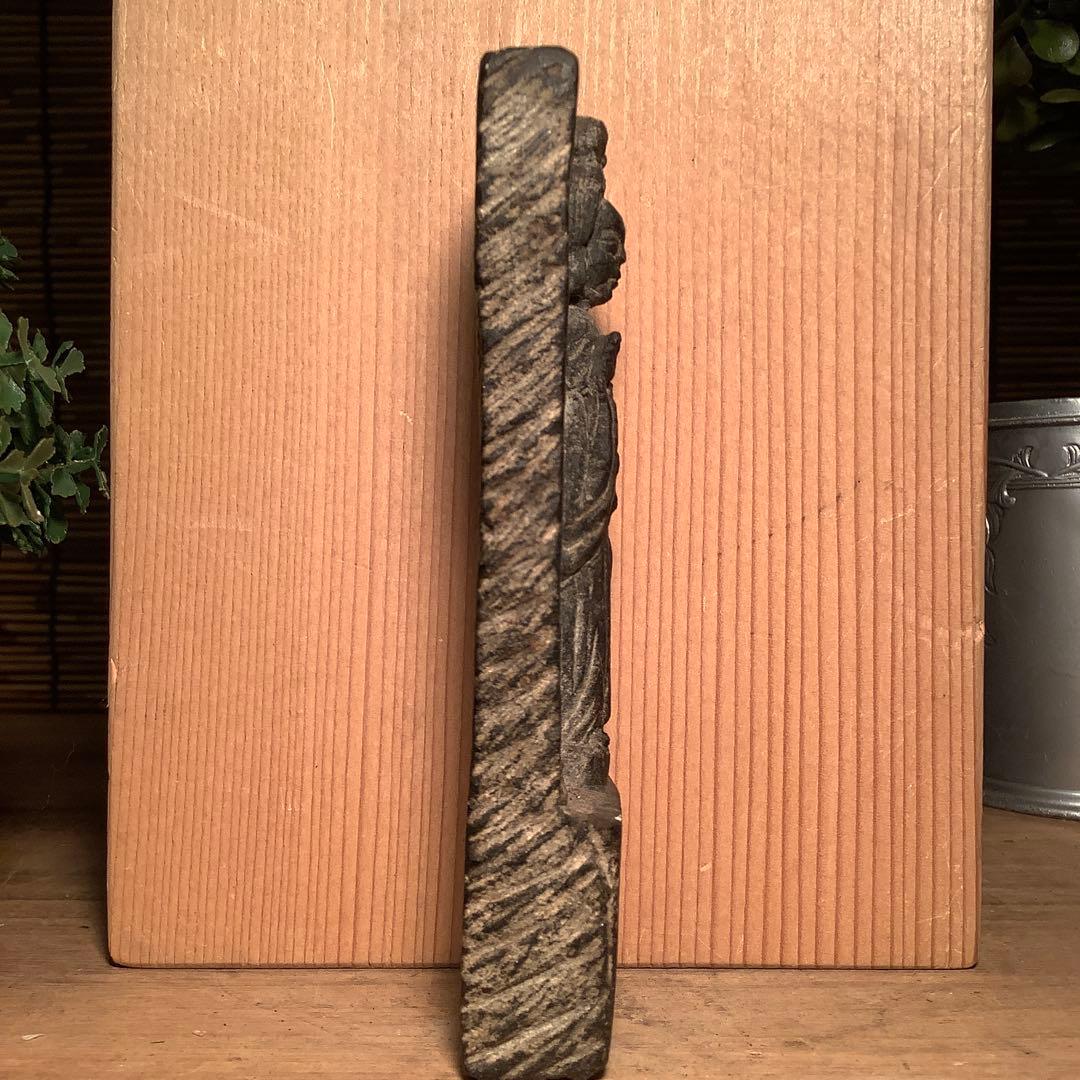 のら猫keep…中国魏國・石仏龕「大魏・菩薩立像」南北朝時代・北斎・北魏・黒石