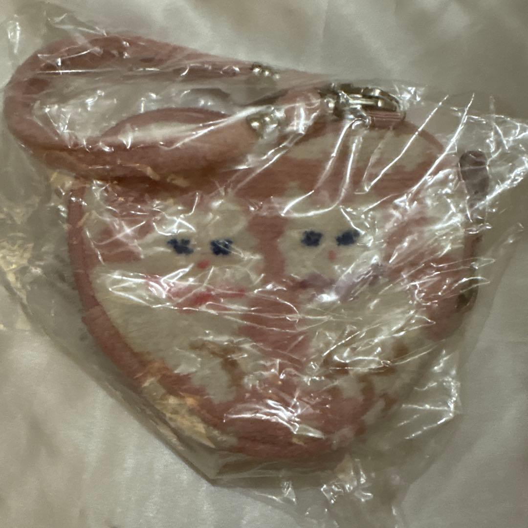 フェイラー　モフモフネコチャン　ハート型ポーチ