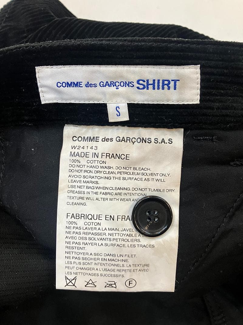 COMME des GARCONS SHIRT クロップド コーデュロイパンツ