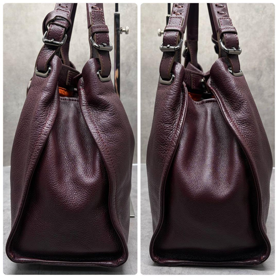 土屋鞄 クラルテ アークキャリートート バーガンディ レザー