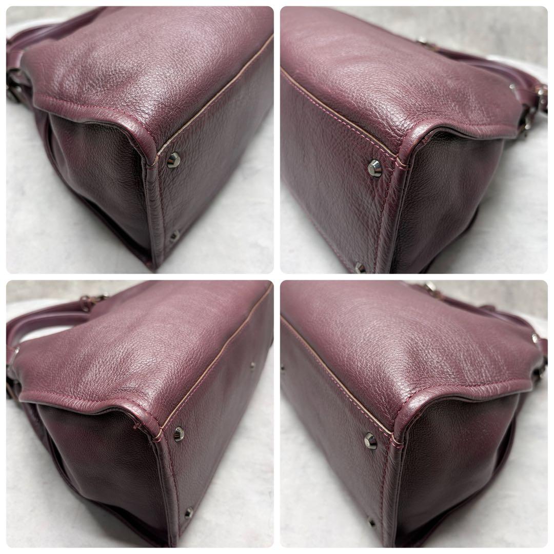 土屋鞄 クラルテ アークキャリートート バーガンディ レザー