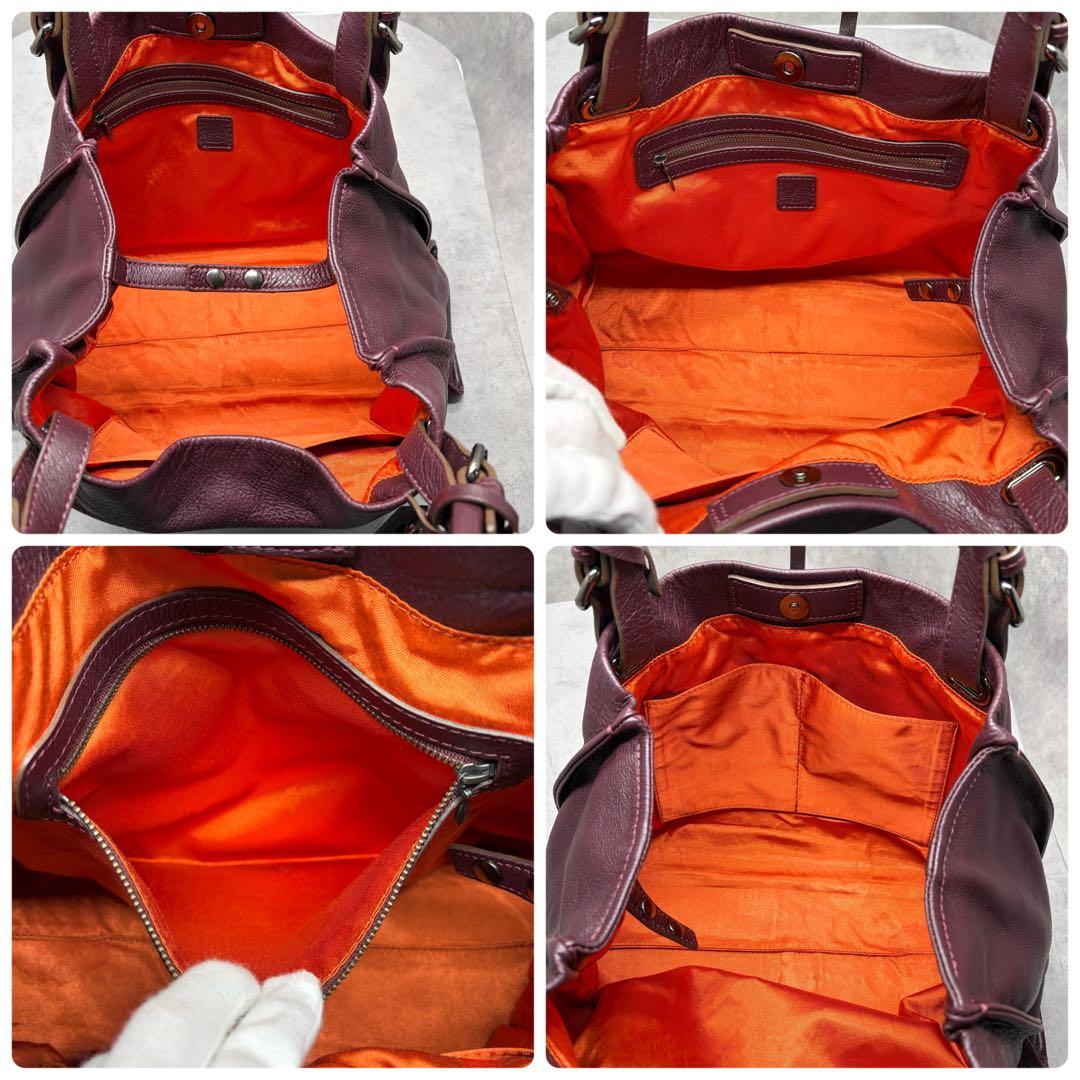 土屋鞄 クラルテ アークキャリートート バーガンディ レザー