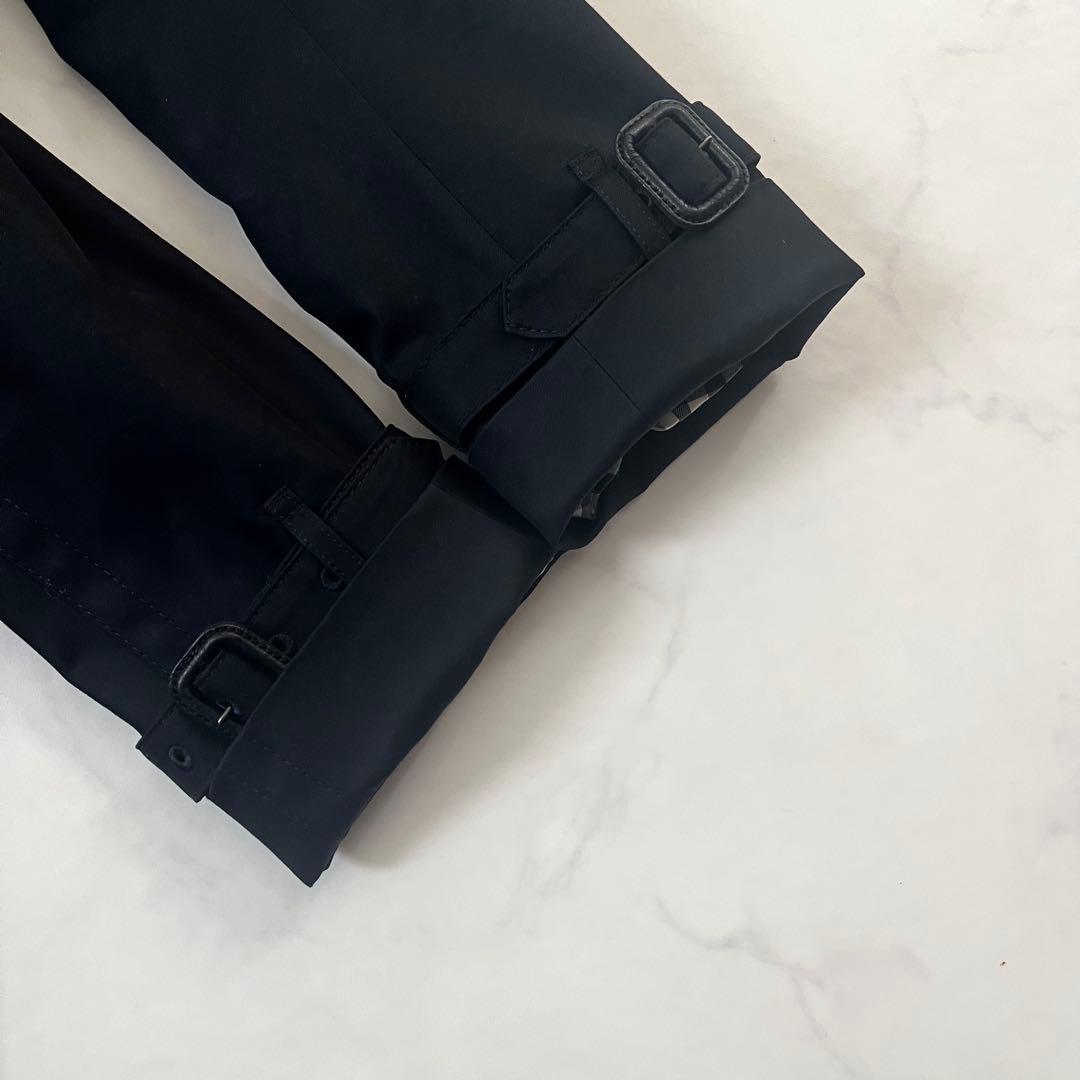 美品　着丈116cm マキシ丈　アクアスキュータム　トレンチコート　紺　M