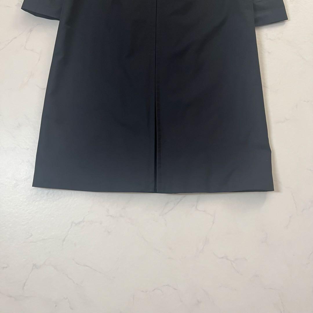 美品　着丈116cm マキシ丈　アクアスキュータム　トレンチコート　紺　M