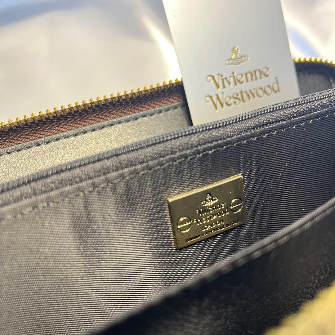新品 Vivienne Westwood 珍しいコーヒー柄 長財布 バレンタイン